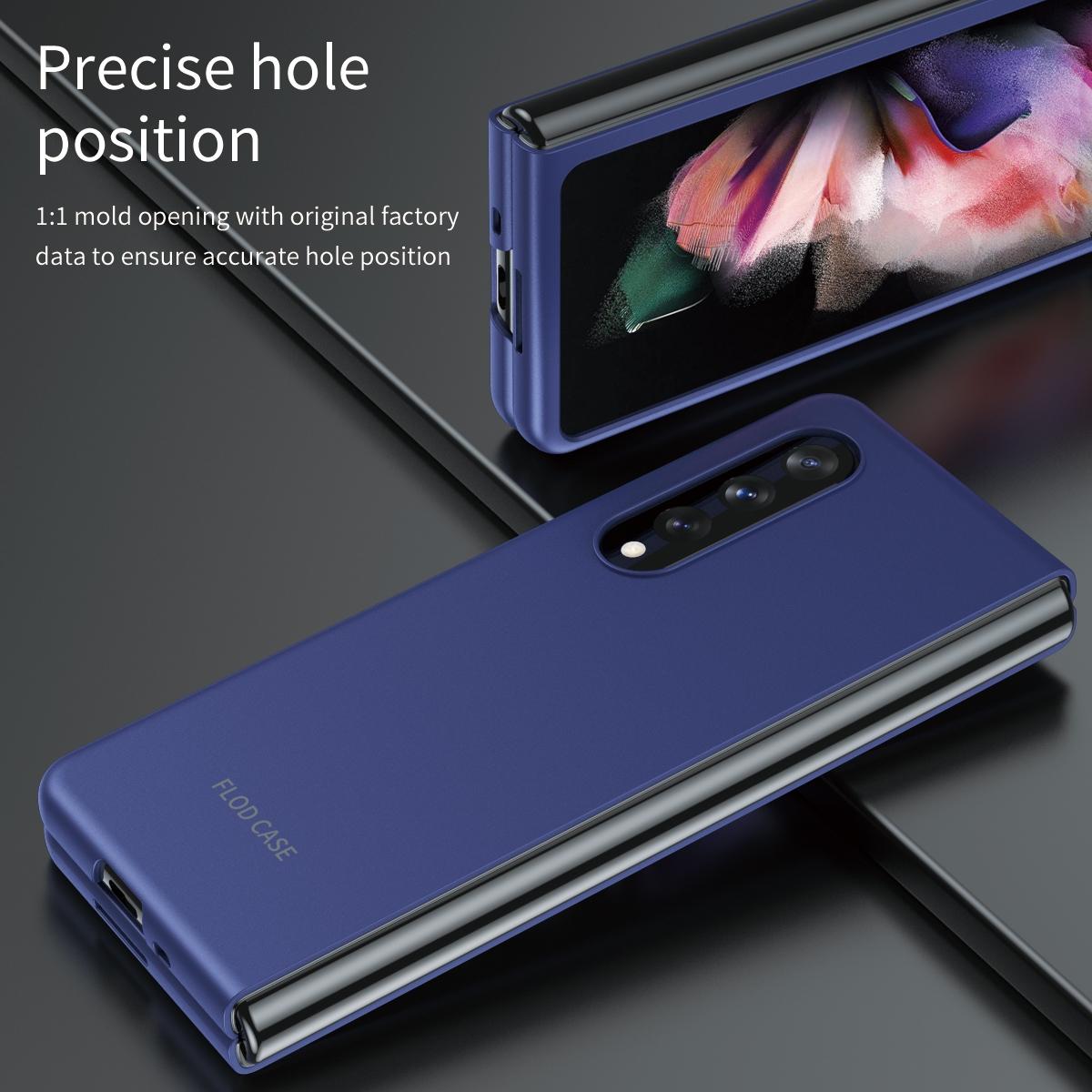 For Samsung Galaxy Z Fold4 5G Foldable Shockproof Phone Case - Purple