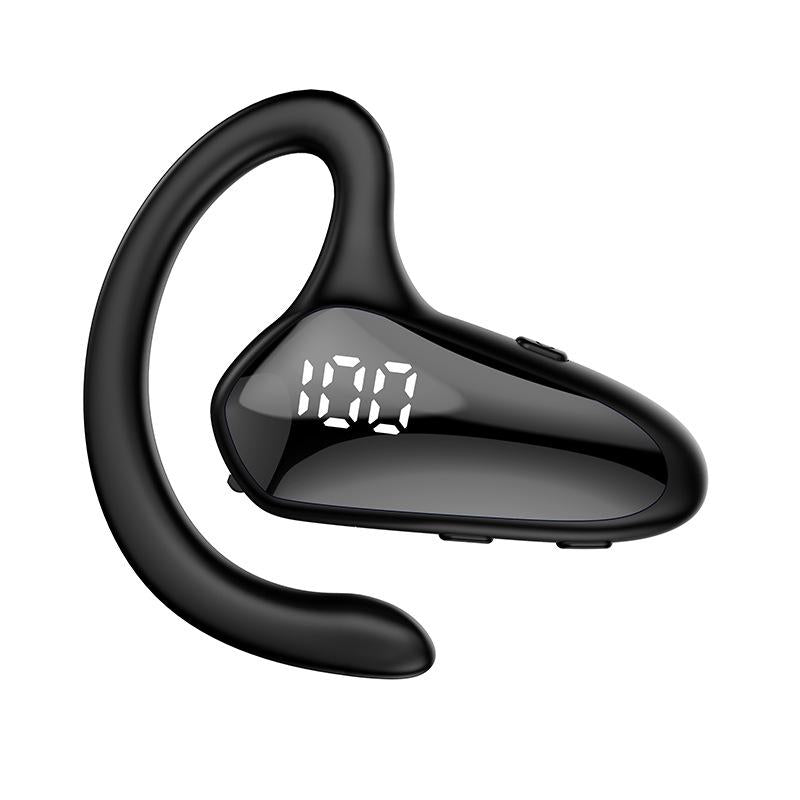 Digital Display Hanging Ear Bone Conduction Bluetooth Headset - Yx02 - Pink