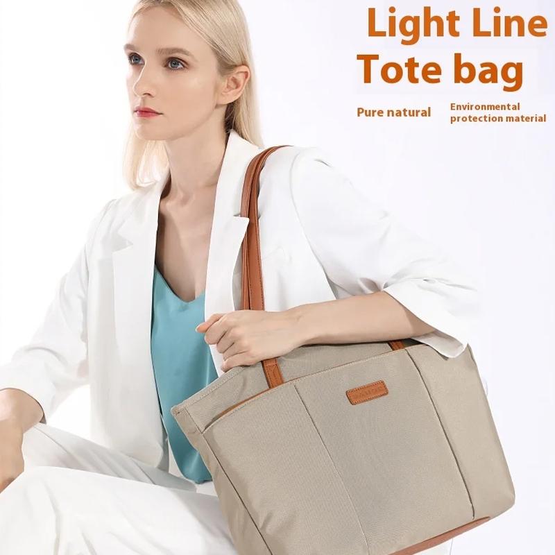 Large Capacity Laptop Tote For Women - Khaki