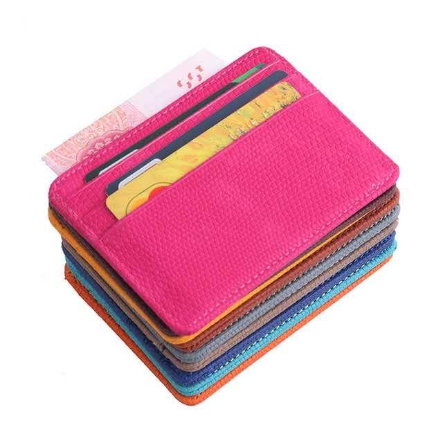 Lizard Pattern Pu Leather Card Holder Compact Bank Card Set - Gray