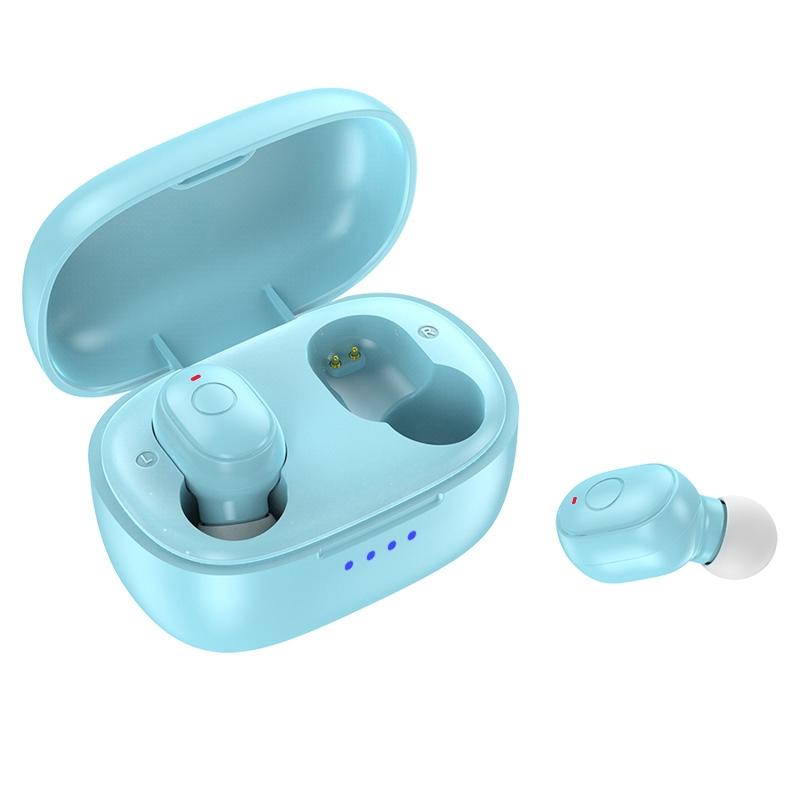 Waterproof Mini Touch-control Bluetooth Earphones with Noise Cancelling - Blue