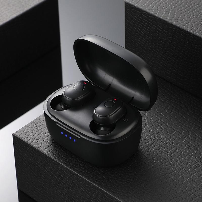 Waterproof Mini Touch-control Bluetooth Earphones with Noise Cancelling - Blue