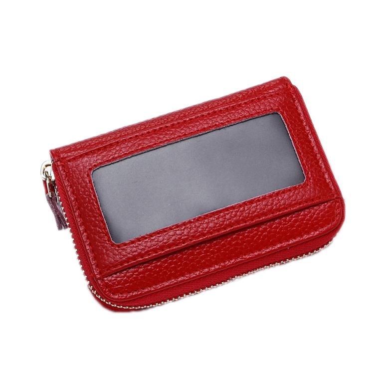 Multi Position Zipper Organ Card Holder Versatile Business Accessory - Black