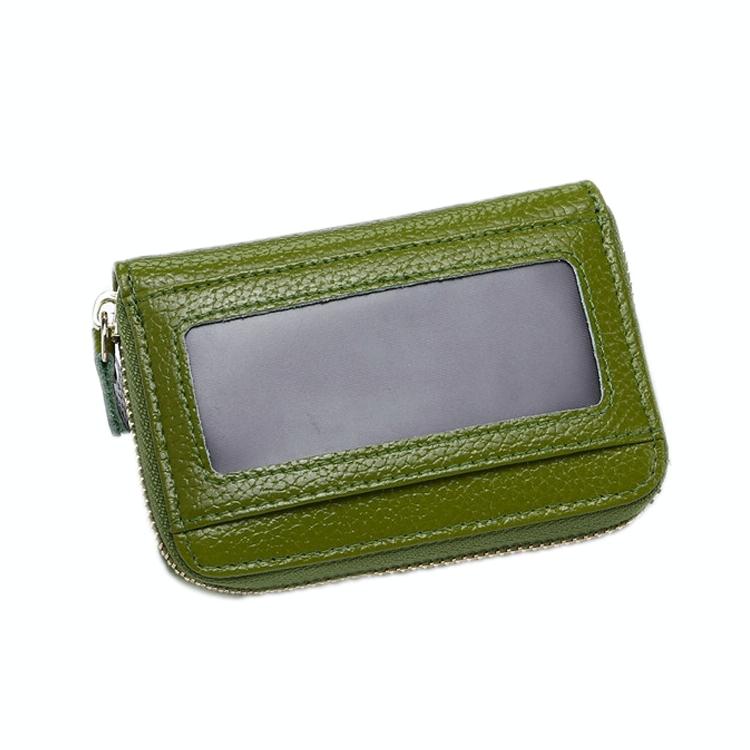Multi Position Zipper Organ Card Holder Versatile Business Accessory - Black