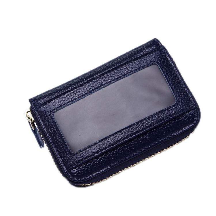 Multi Position Zipper Organ Card Holder Versatile Business Accessory - Black