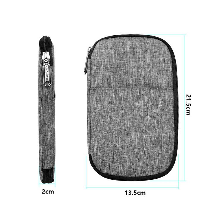 Multi Function Travel Storage Bag For Passports - Gray White