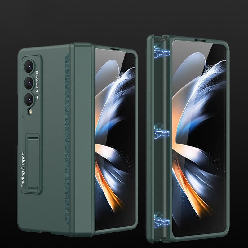 For Samsung Galaxy Z Fold4 5G Foldable Magnetic Hinged Case - Silver