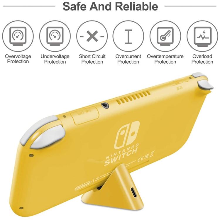 2-pack Portable Triangle Charger for Nintendo Switch / Lite - Dynamic Green