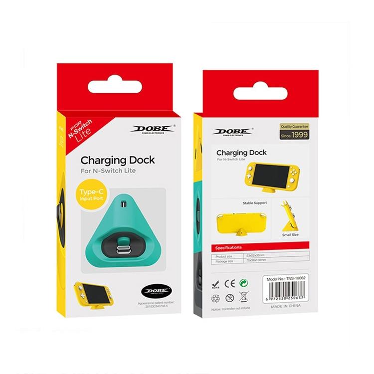 2-pack Portable Triangle Charger for Nintendo Switch / Lite - Dynamic Green