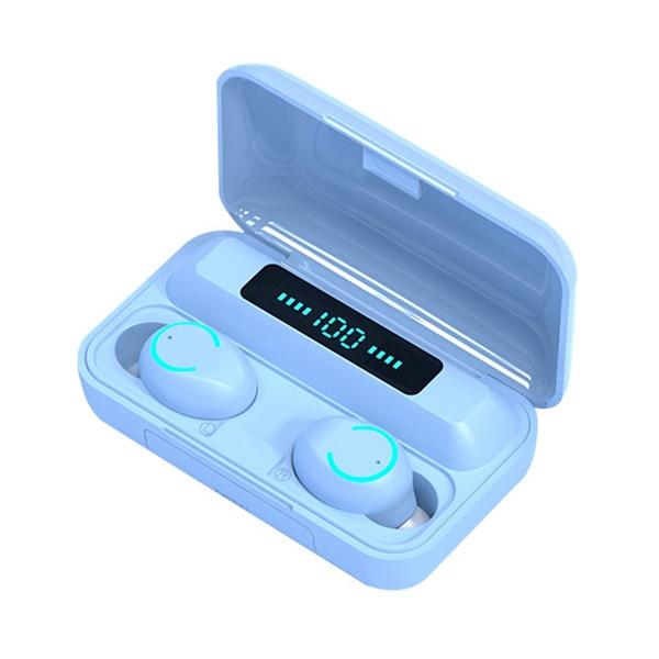 Wireless Noise-cancelling Earbuds with Charging Case - Dark Blue