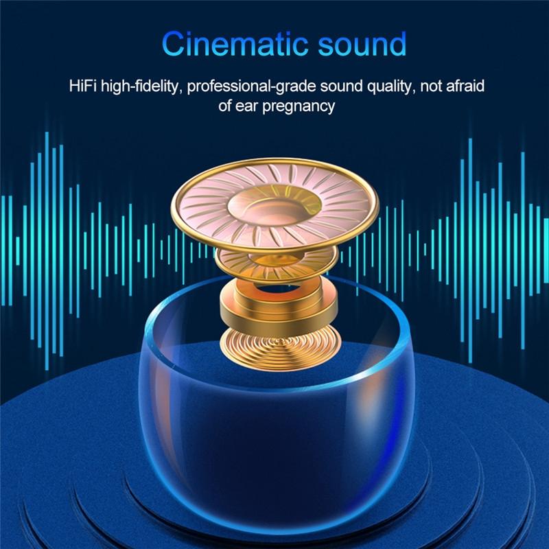 Wireless Noise-cancelling Earbuds with Charging Case - Dark Blue