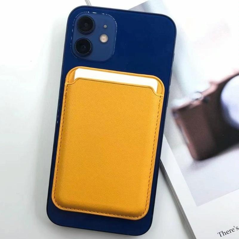 Magsafe Leather Card Case For Iphone Dark Night Green