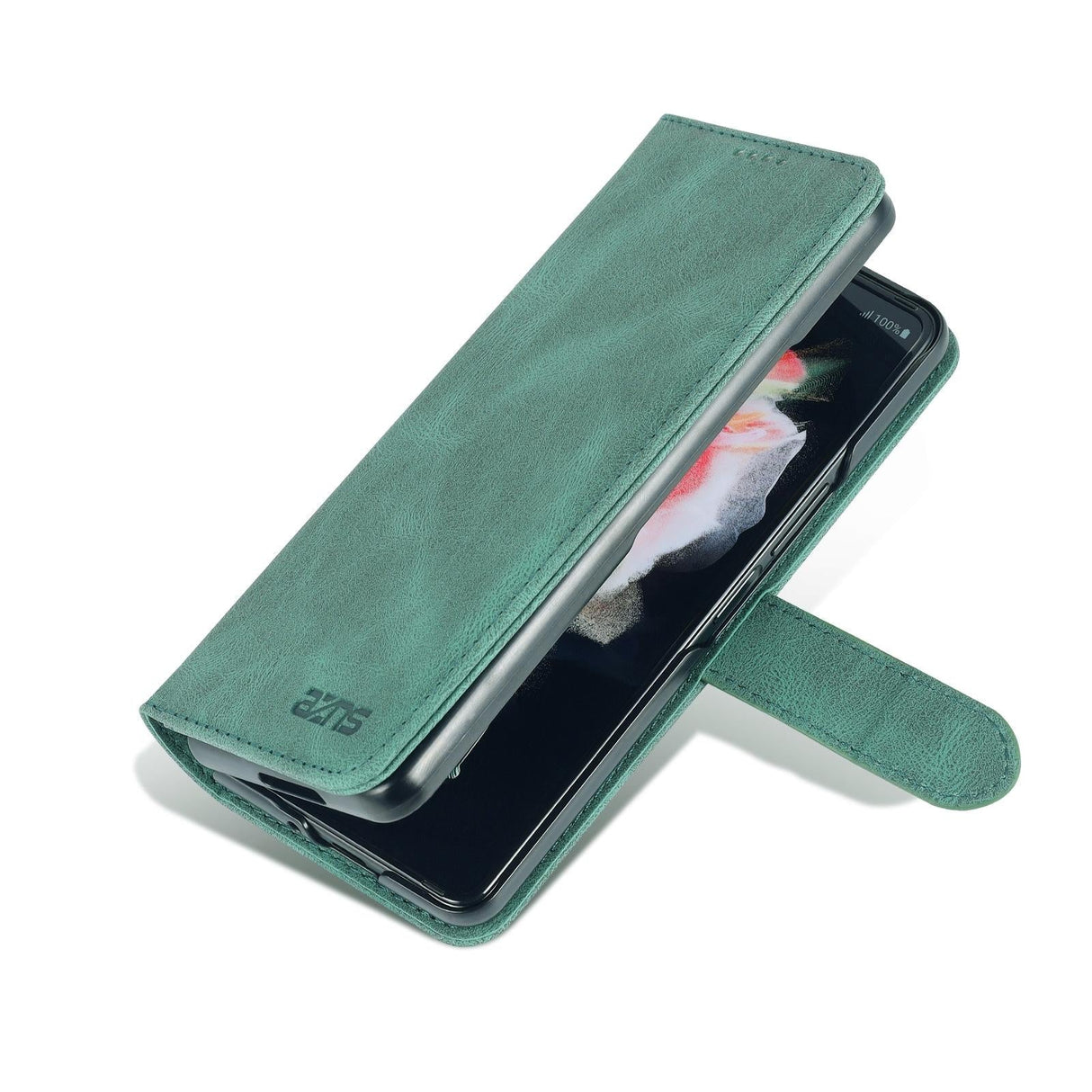 For Samsung Galaxy Z Fold4 5G Horizontal Flip Tpu Phone Case - Coffee