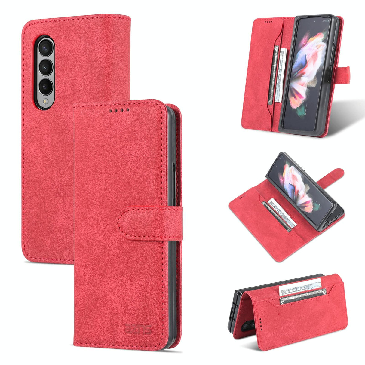 For Samsung Galaxy Z Fold4 5G Horizontal Flip Tpu Phone Case - Coffee