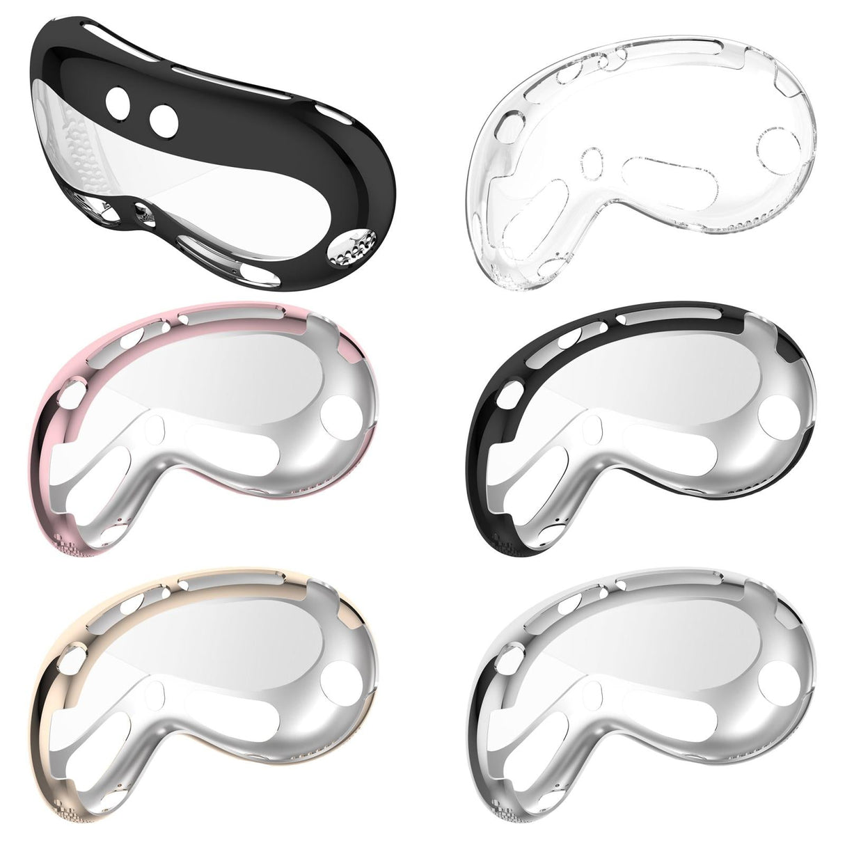 Vr Case for Apple Vision Pro - Electroplated Tpu - Transparent