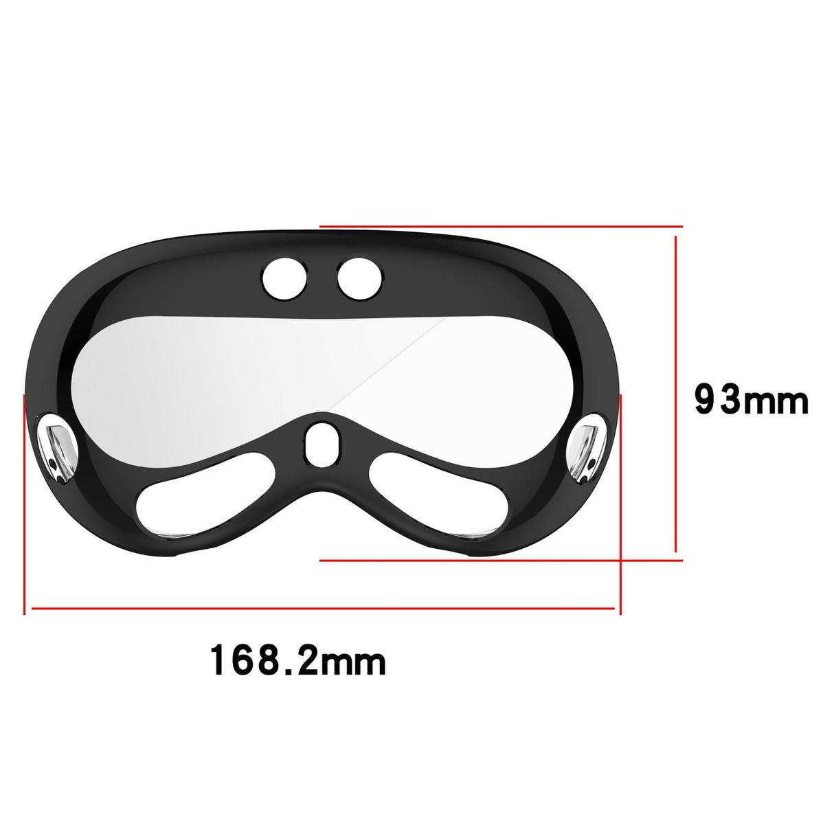 Vr Case for Apple Vision Pro - Electroplated Tpu - Transparent