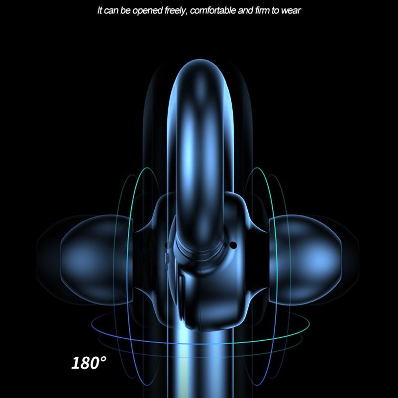 Bluetooth V5.2 Single Earhook Business Headset - M99 - Black + White