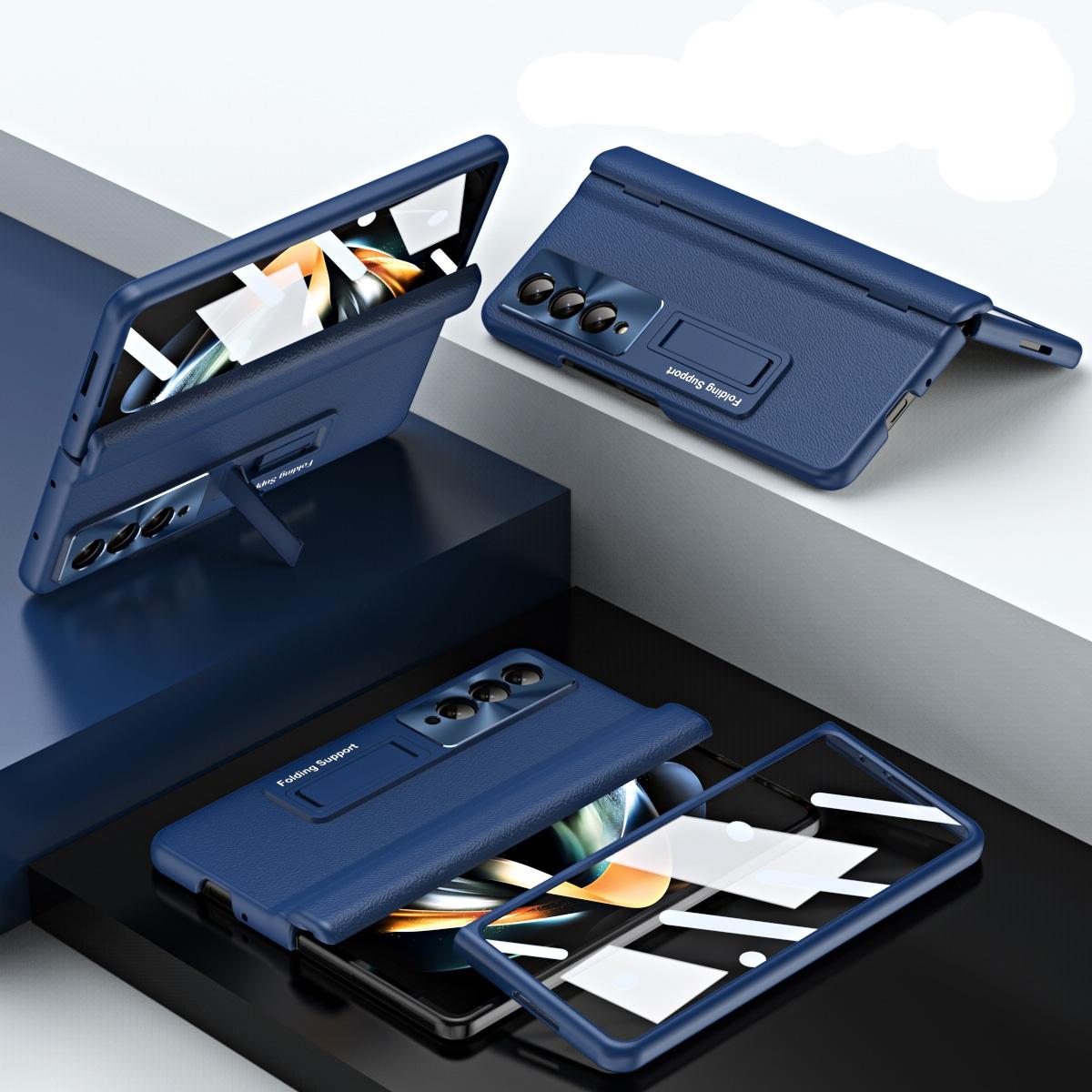 For Samsung Galaxy Z Fold4 5G Foldable Full Body Case - 360 Degree Folding - Blue