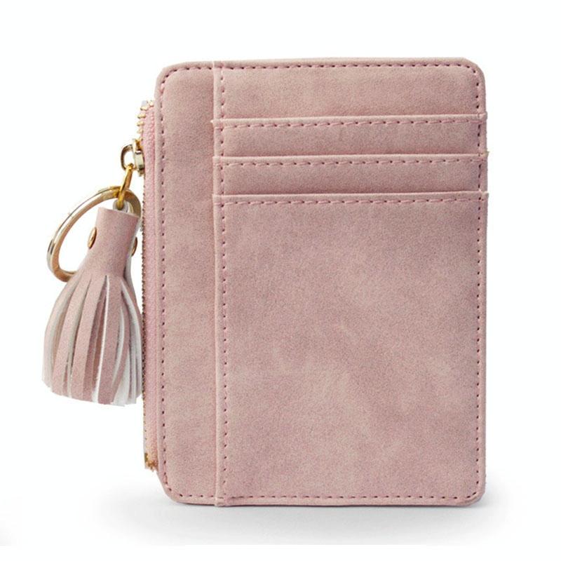Compact Card Holder With Large Capacity Cute Mini Coin Purse - Blue
