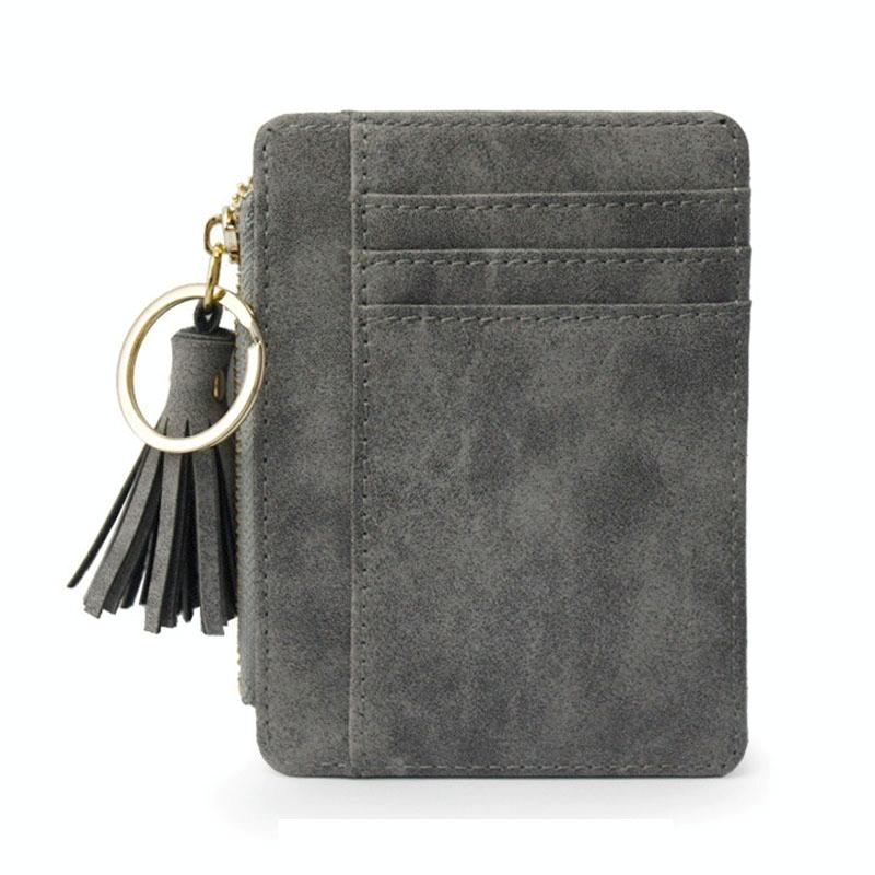 Compact Card Holder With Large Capacity Cute Mini Coin Purse - Blue