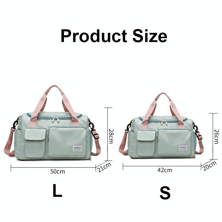 Compact Waterproof Gym Bag for Travel - Size s - Green Pink