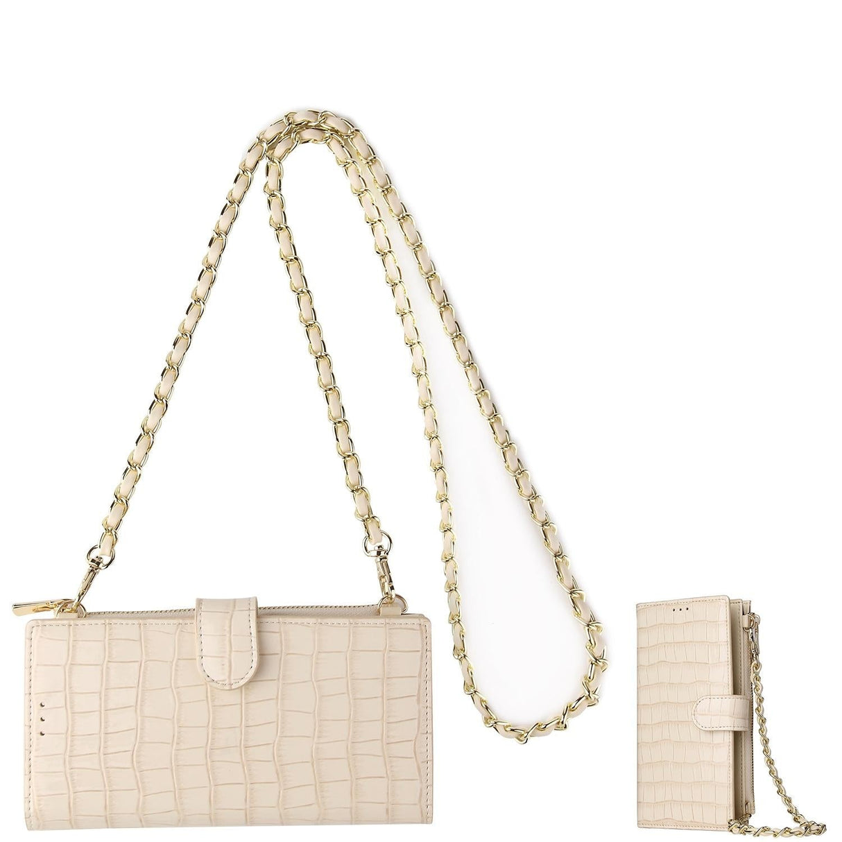 Long Crossbody Mini Shoulder Bag For Coins & Phone - Sapphire Blue