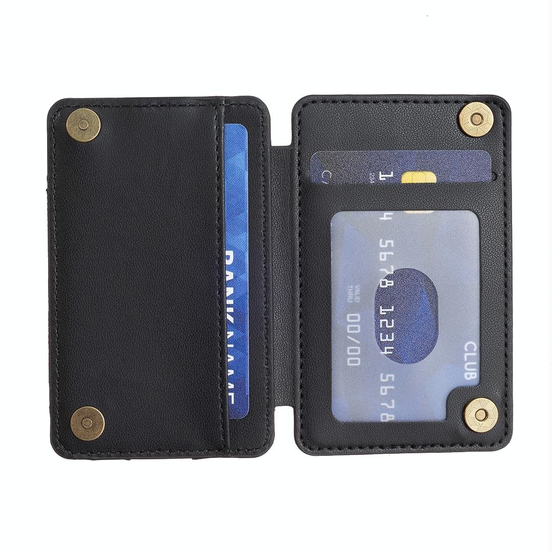 Rhombus Pattern Card Bag Back Sticker For Mobile Phones - Blue