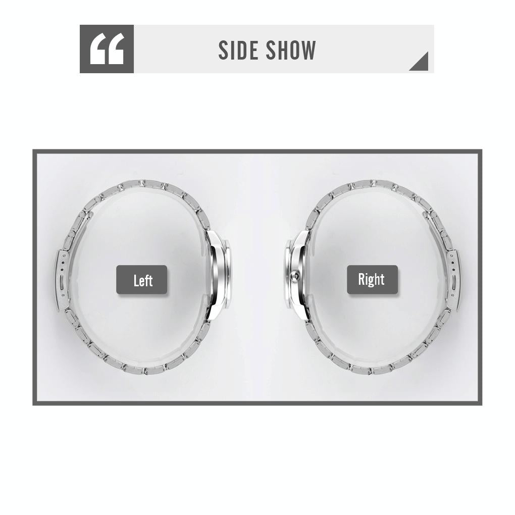 Waterproof Quartz Women Watch with Rhinestone Steel Strap - Delicate and Creative - White