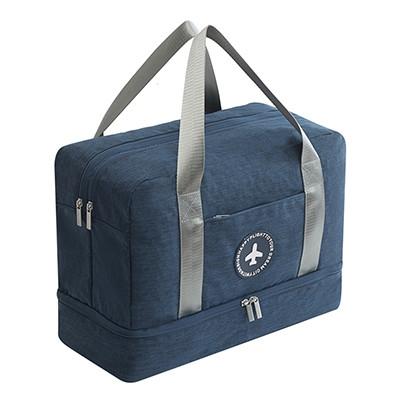 Travel-ready Waterproof Beach Bag with Double Layer Design - Black