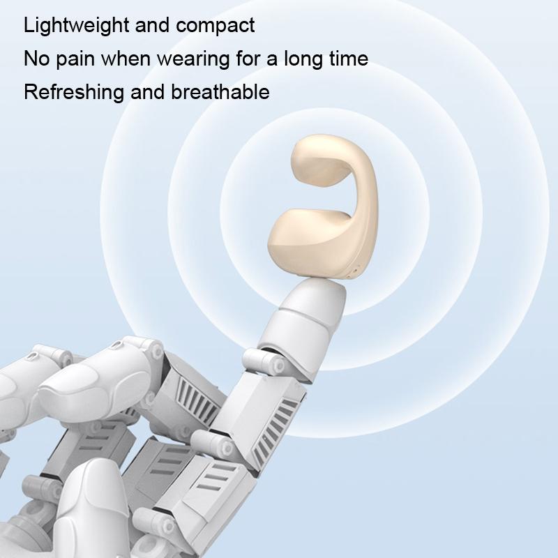 Mini Bone Conduction Bluetooth Earphone for Running and Sports - Pink