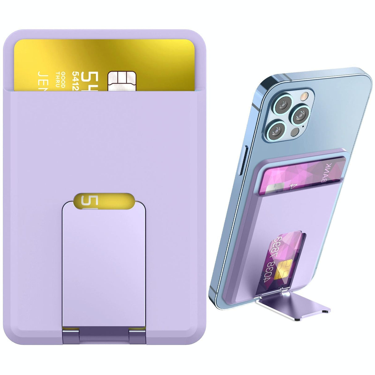 Universal Mobile Phone Card Holder Organizer Bag - Purple