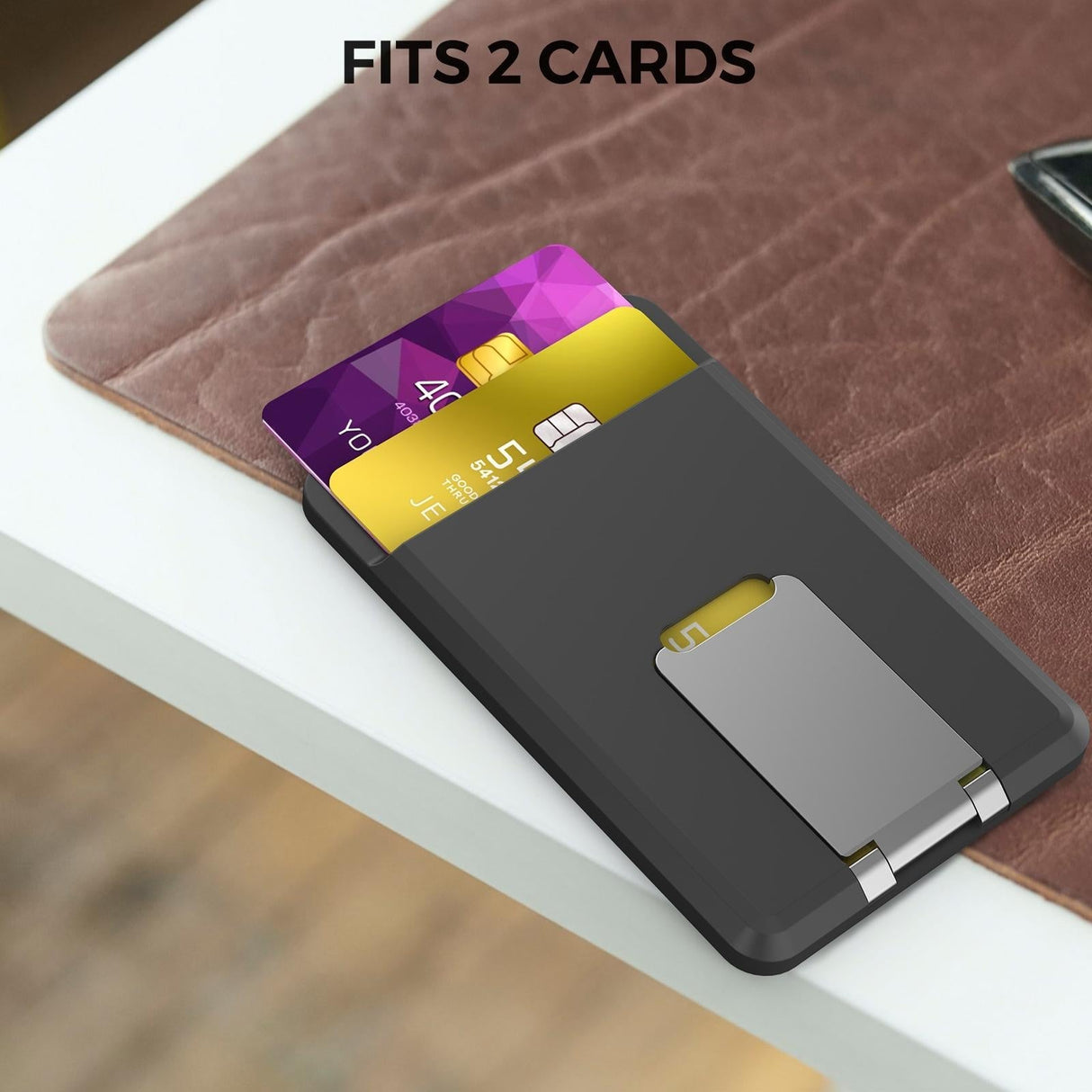 Universal Mobile Phone Card Holder Organizer Bag - Purple