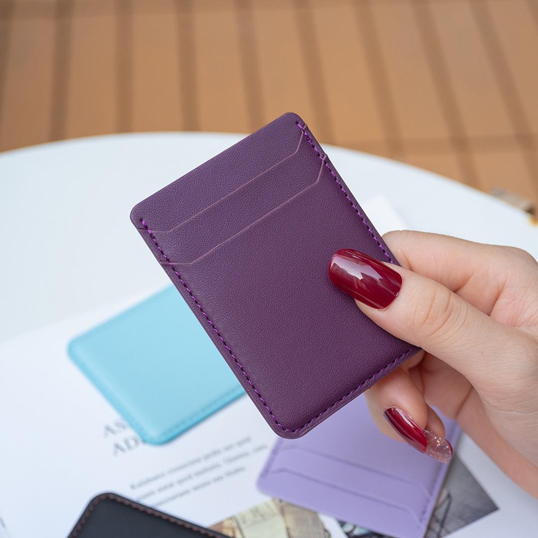 R20 Texture Card Bag Back Sticker For Mobile Phones - Purple