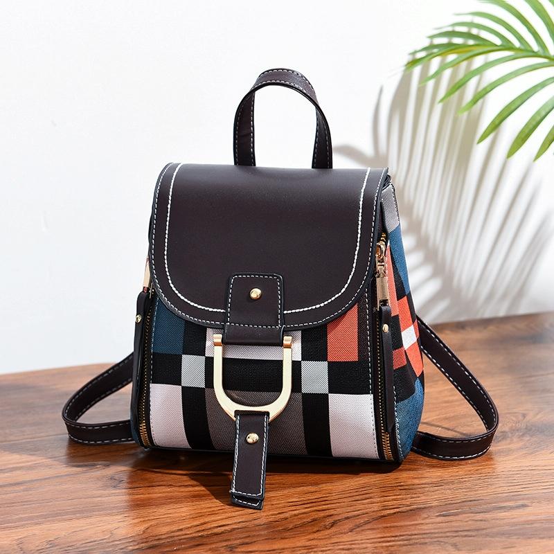 Stylish Ladies Leather Backpack - Soft Pu Material - Coffee