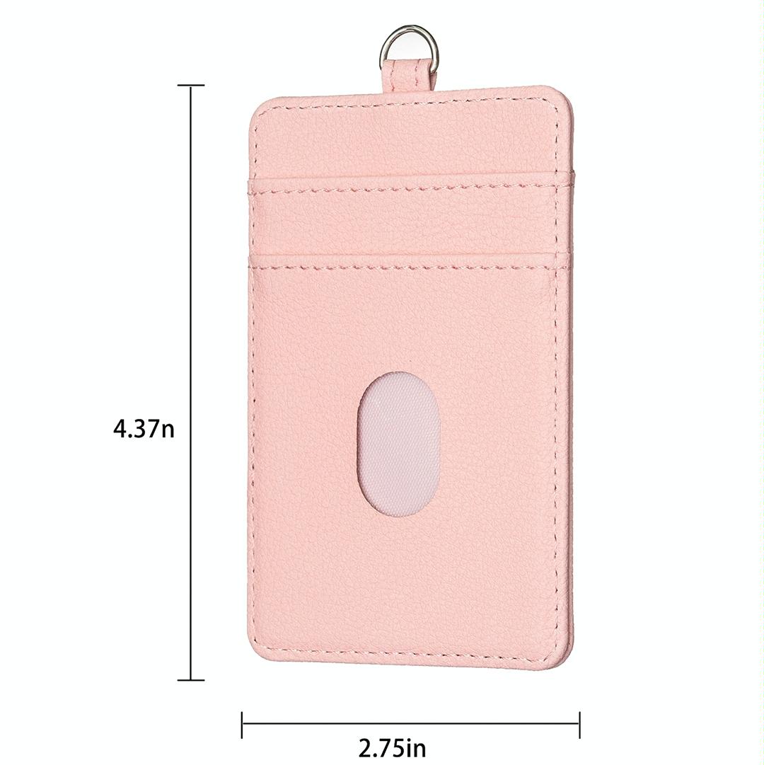 Vertical Id Card Bag & Lanyard - Purple