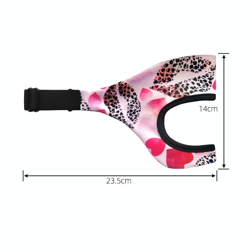 Breathable Vr Eye Mask - Sweatproof - Black White Flower