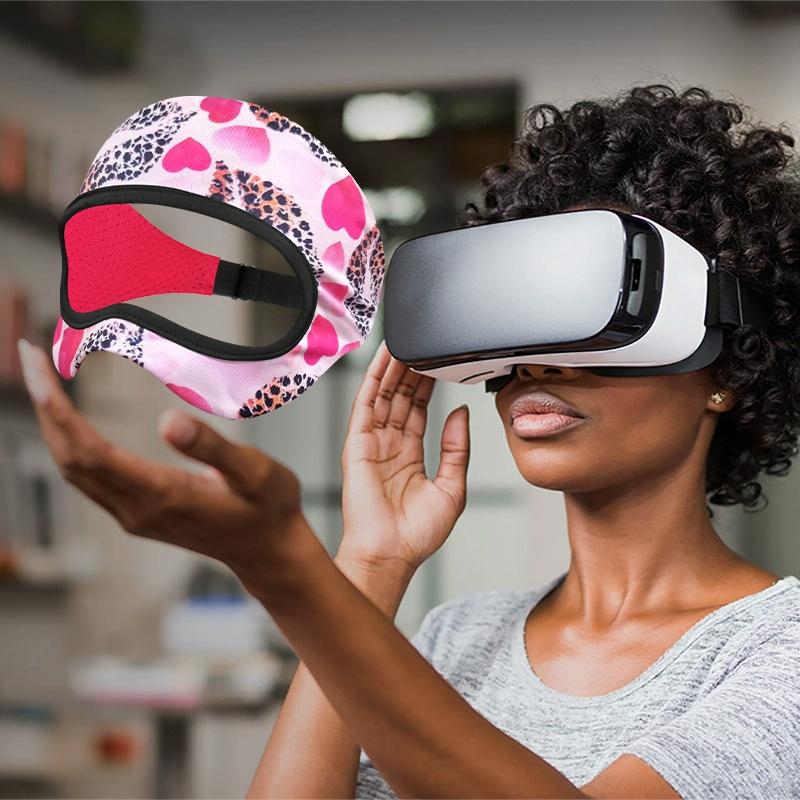 Breathable Vr Eye Mask - Sweatproof - Black White Flower