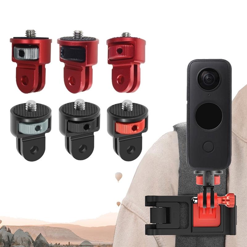 Universal Tripod Adapter for Action Cameras - 1 / 4 Inch Screw - Red Black