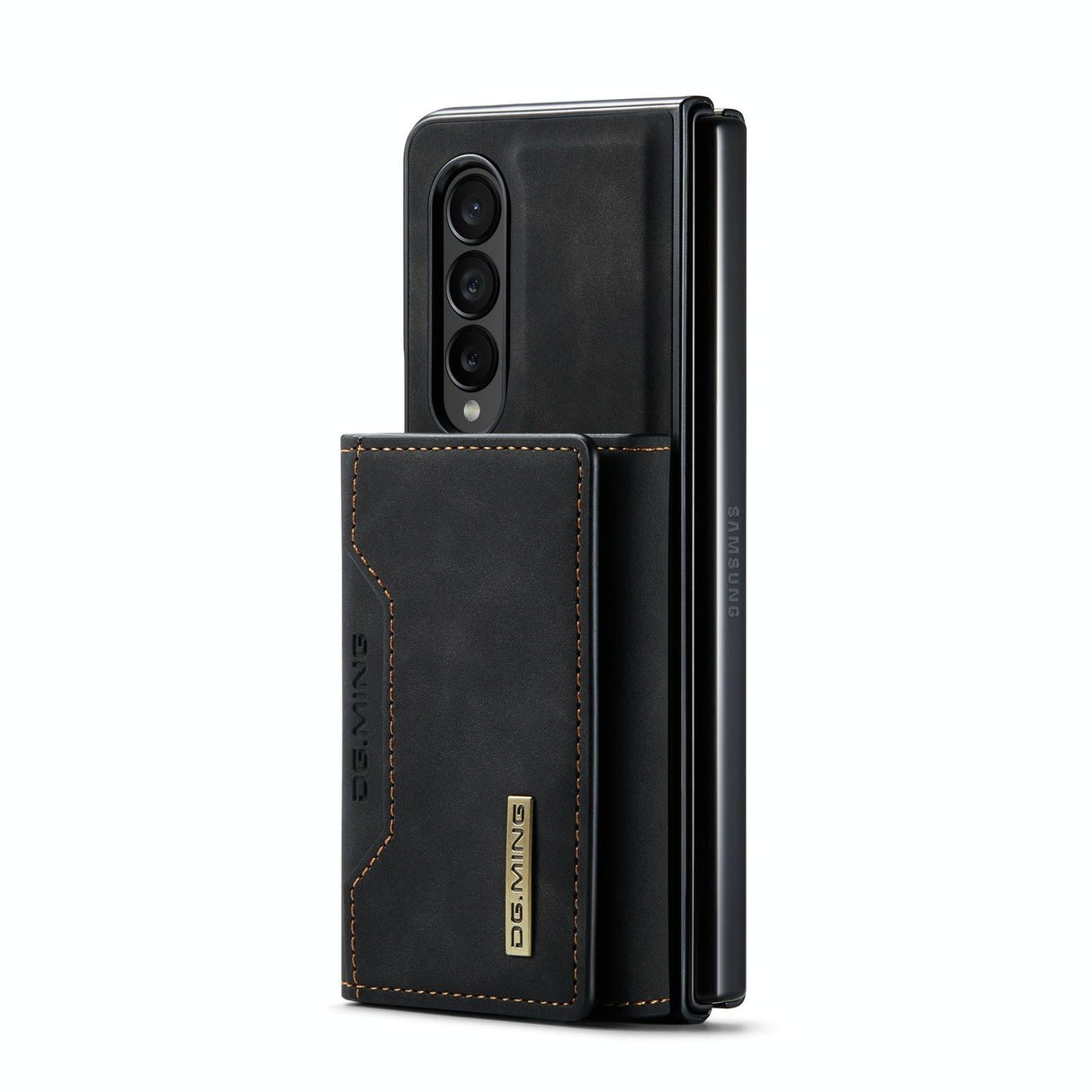 For Samsung Galaxy Z Fold4 5G Multi-Card Phone Case - Fits Dg.Ming M2 Series - Black