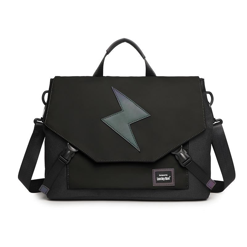 Anti-drop Crossbody Laptop Bag - 16 Inch Airbag Design - Pure Black
