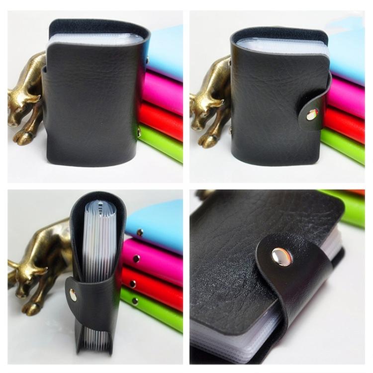 3 Pcs Upgraded Card Bag Transparent Business Card Holder With 12 Slots - Black