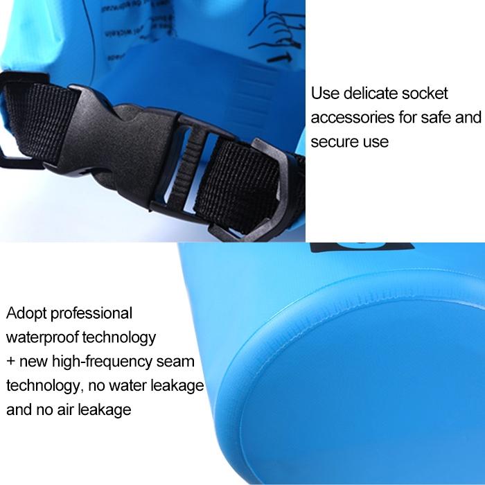Waterproof Single Shoulder Bag Dry Sack 15L Capacity - Orange