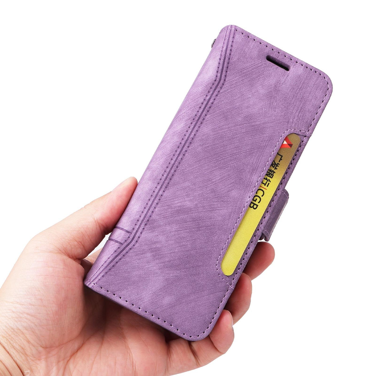 For Samsung Galaxy Z Fold4 5G Leather Dual Buckle Phone Case - Purple