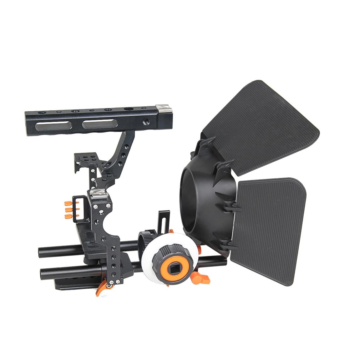 Cage Set With Stabilizer Follow Focus And Matte Box - Orange For Sony A7