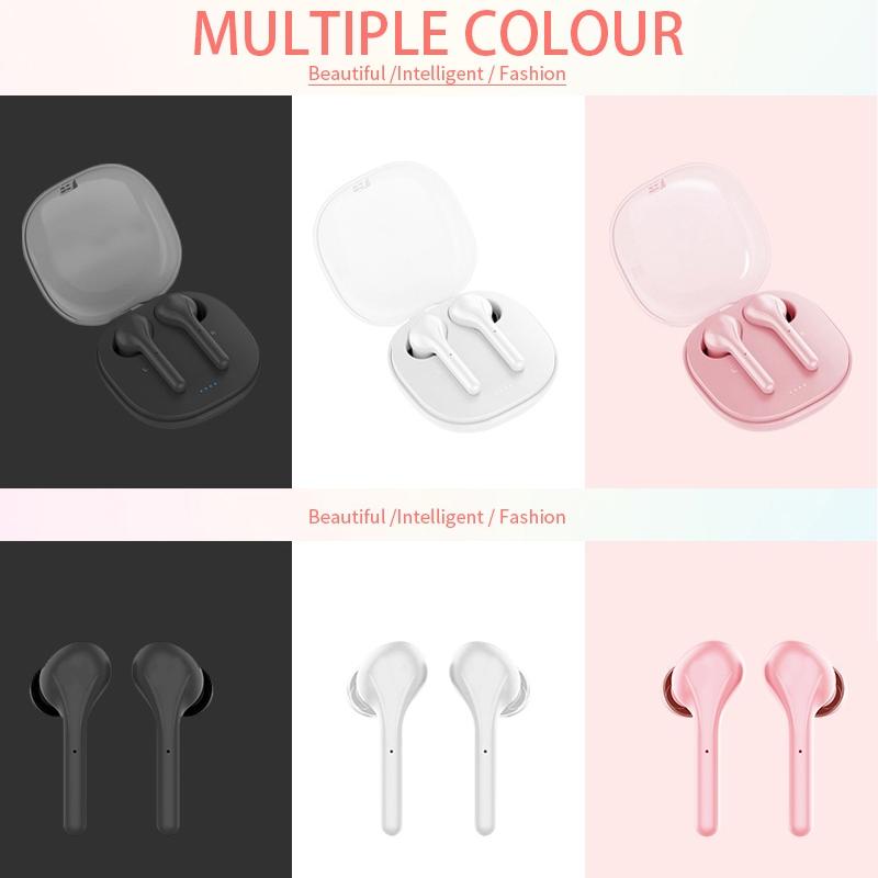 Wireless Stereo Sports Bluetooth Earphones with Charging Box - K88 Tws - Pink