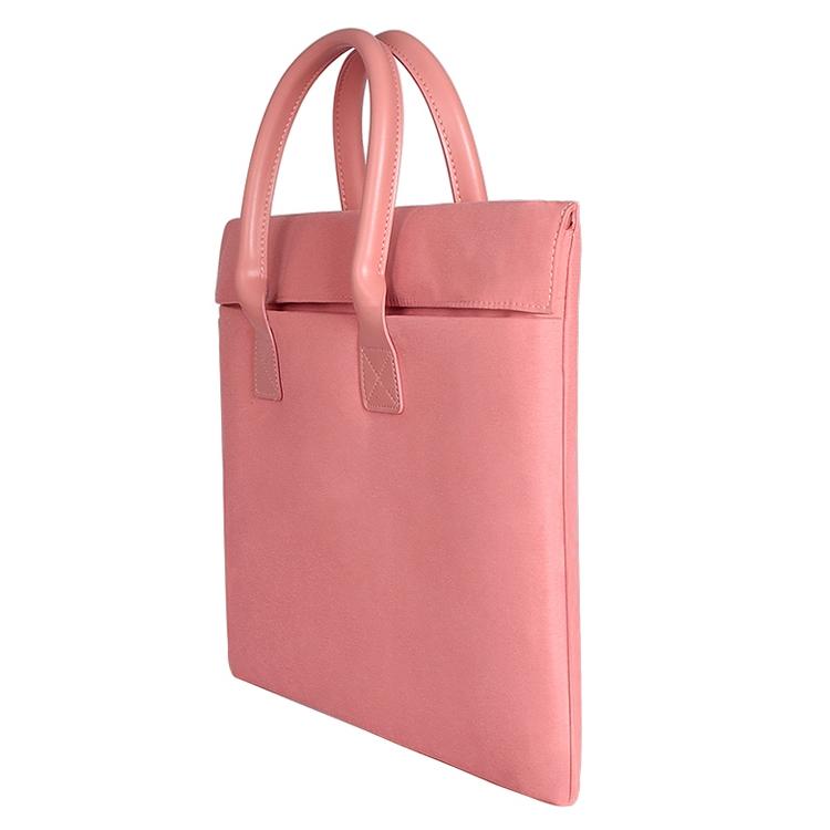 Universal 15.4 Soft Handle Laptop Bag for Macbook Samsung Sony Dell Alienware Chuwi Asus Hp - Portable & Wearable - Pink
