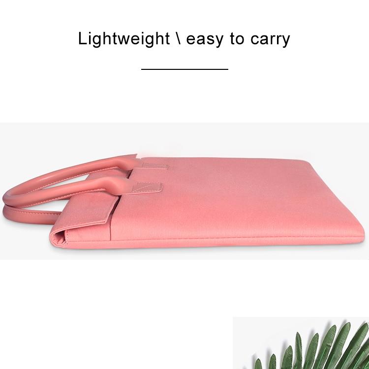 Universal 15.4 Soft Handle Laptop Bag for Macbook Samsung Sony Dell Alienware Chuwi Asus Hp - Portable & Wearable - Pink