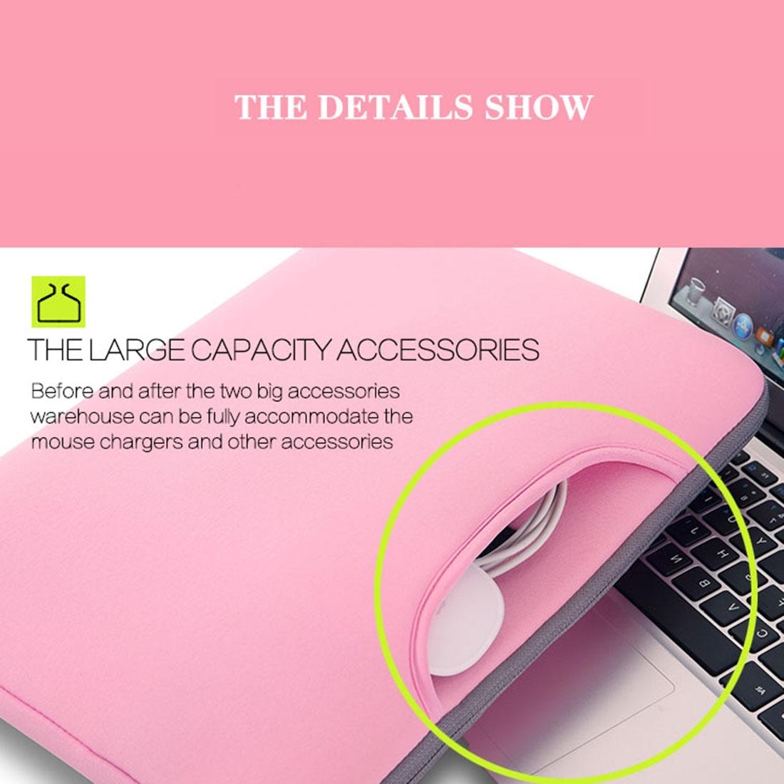 Portable Air Permeable Handheld Laptop Sleeve - 15.6 Inch - 41.5x30.0x3.5cm - Pink