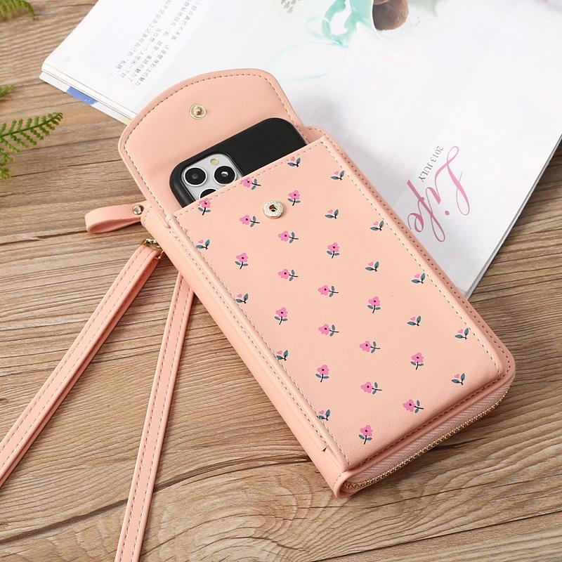 Floral Multi Card Crossbody Bag For Women - Jujube