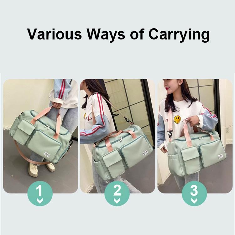 Compact Waterproof Gym Bag for Travel - Size s - Fog Blue